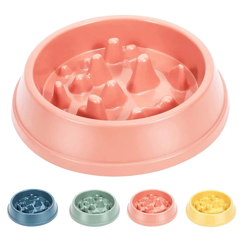 8.86" Diameter Pet Slow Food Bowl Small Dog Choke-proof Bowl Non-slip Slow Food Feeder Dog Rice Bowl for Cats and Dogs