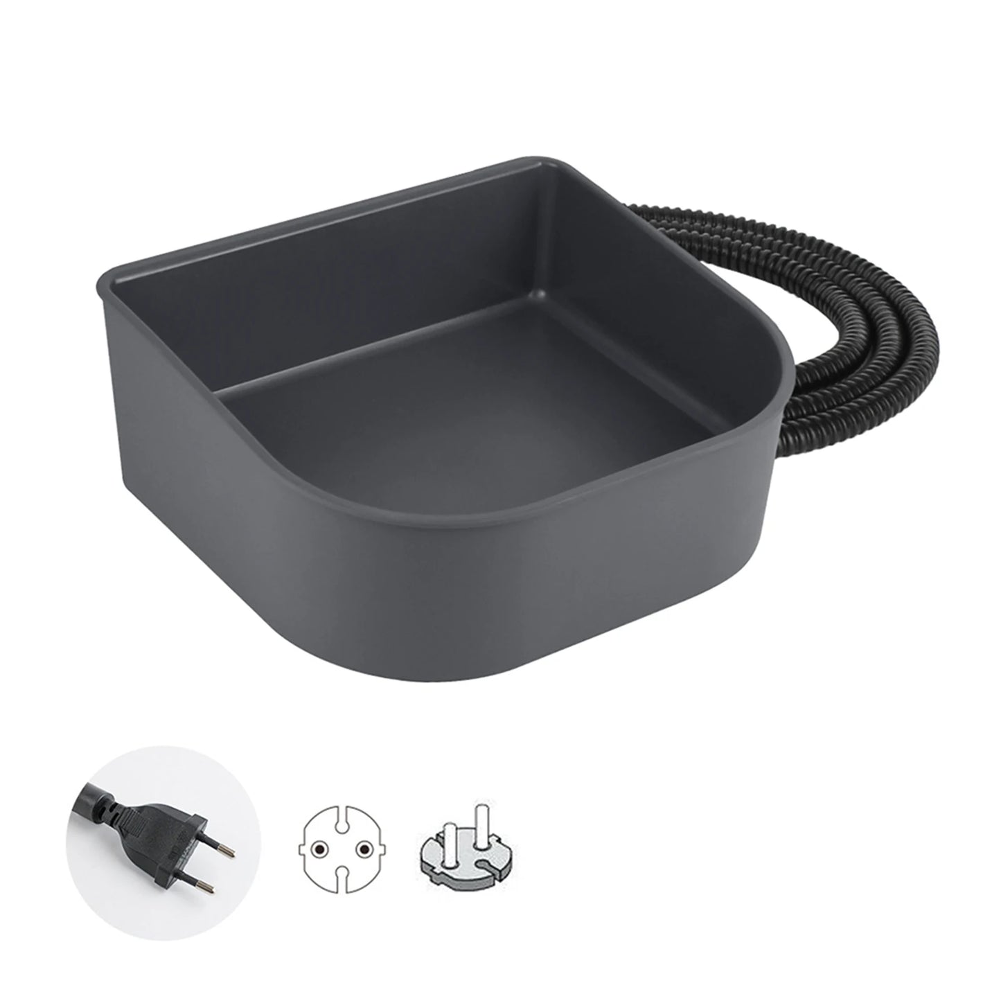 Plastic Heated Water Bowl 1L Hanging Dog Water Bowl Pet Heated Bowl for Rabbits Dogs Cats and All Breed Sizes
