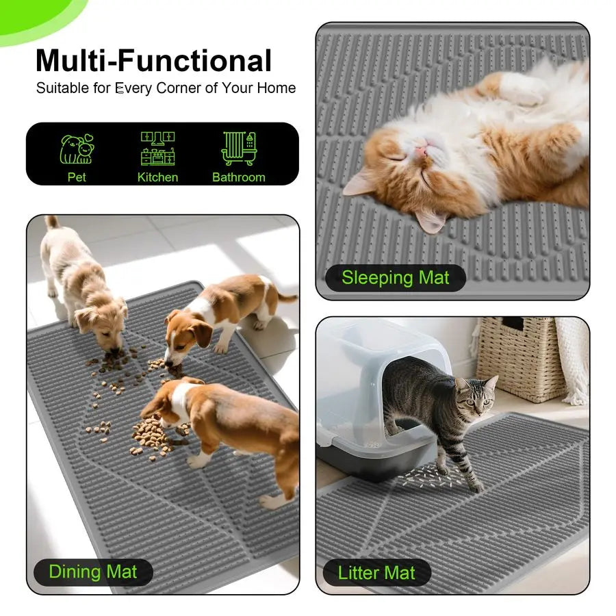 XMSJ Cat Litter Mat Waterproof Floor Protector For Litter Box