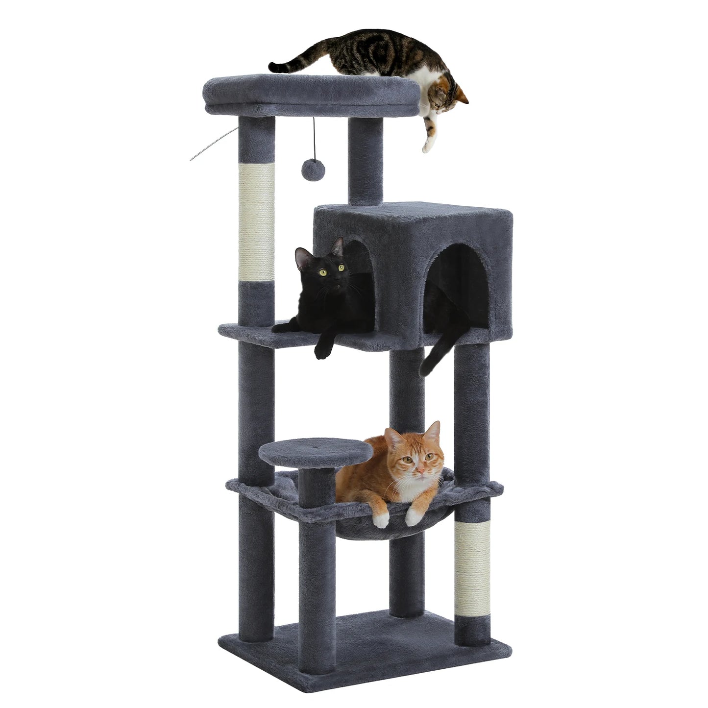 Multi-Level Cat Tree Tower with Scratching Posts, Condo, Hammock, Cat Scratching Board,Cat Accessories,Cat Furniture,Indoor Cats