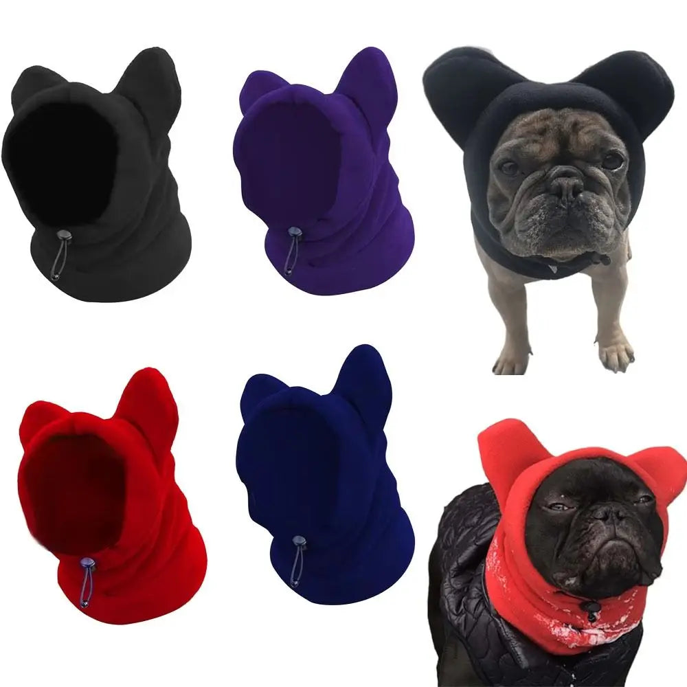 High Quality Soft Dog's Fleece Bat Hat Adjustable Pet Headwear French Dogs Winter Hats Pet Headgear Pet Supplies Cat Dog Cap