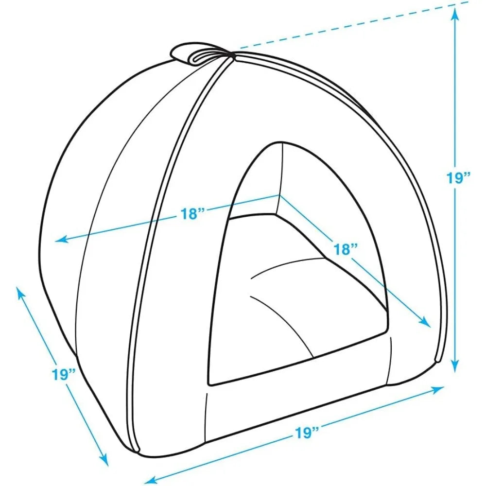 Best Pet Supplies Lattice Pet Tent With Soft Bed Enclosure