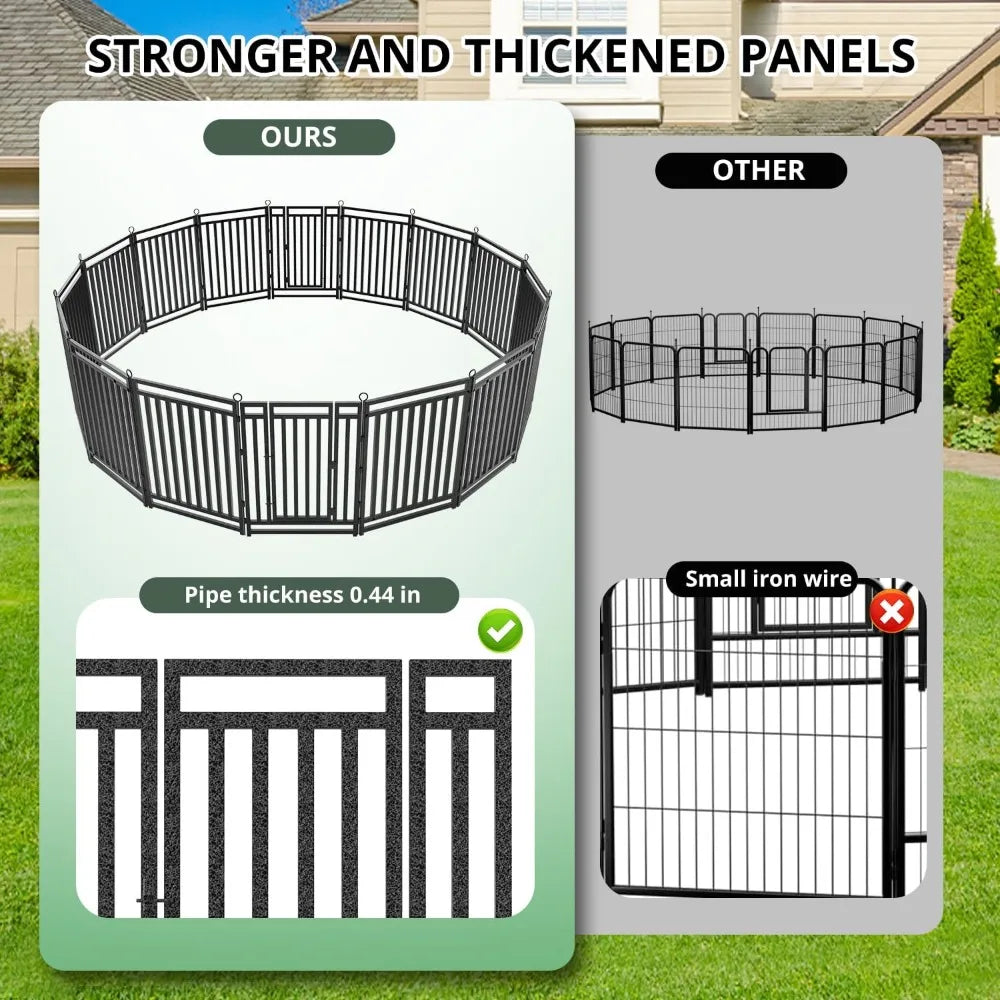HighConcerned Metal Dog Pen For Indoor Outdoor Use Rustproof