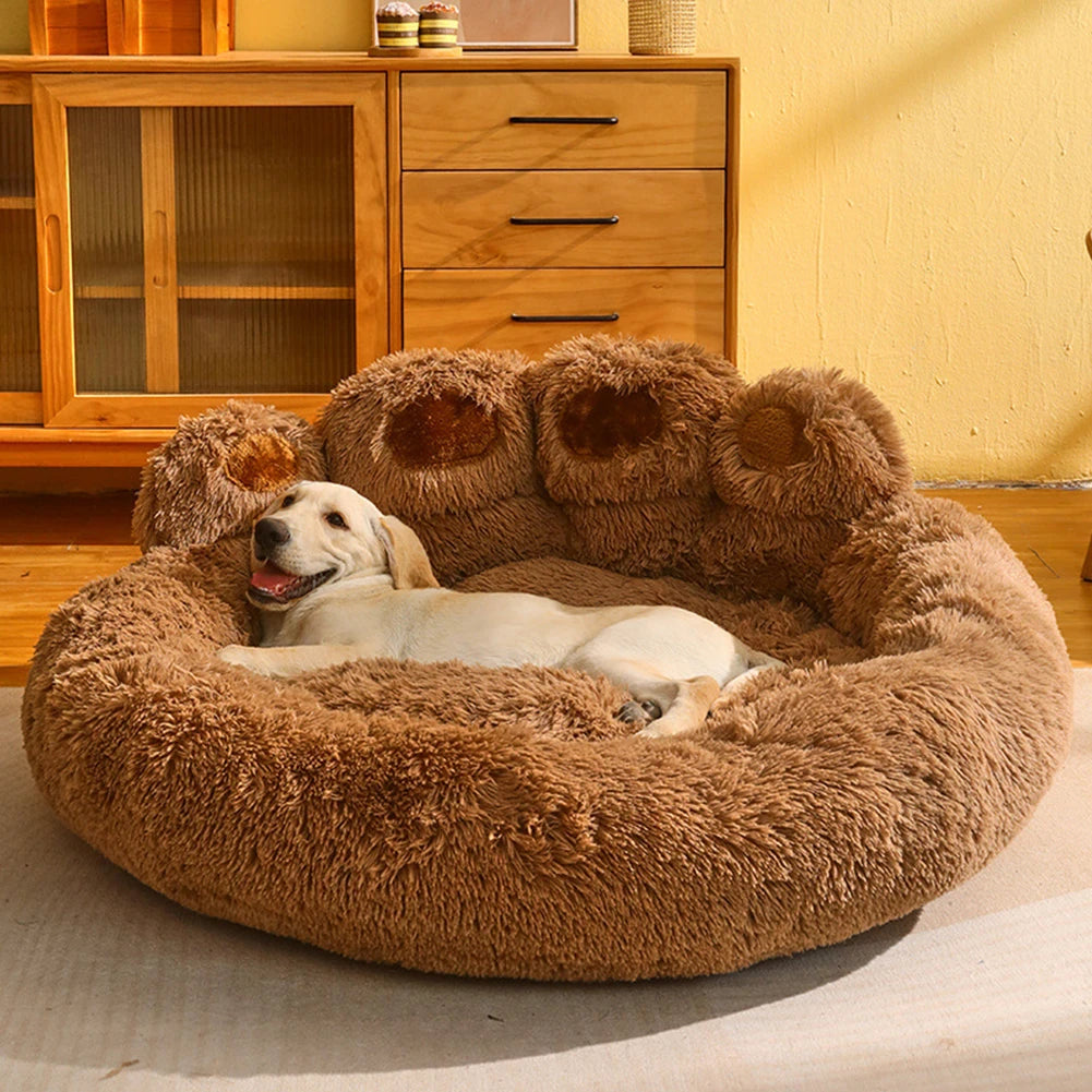 APWIKOGERCN Winter Fluffy Dog Bed With Removable Cover