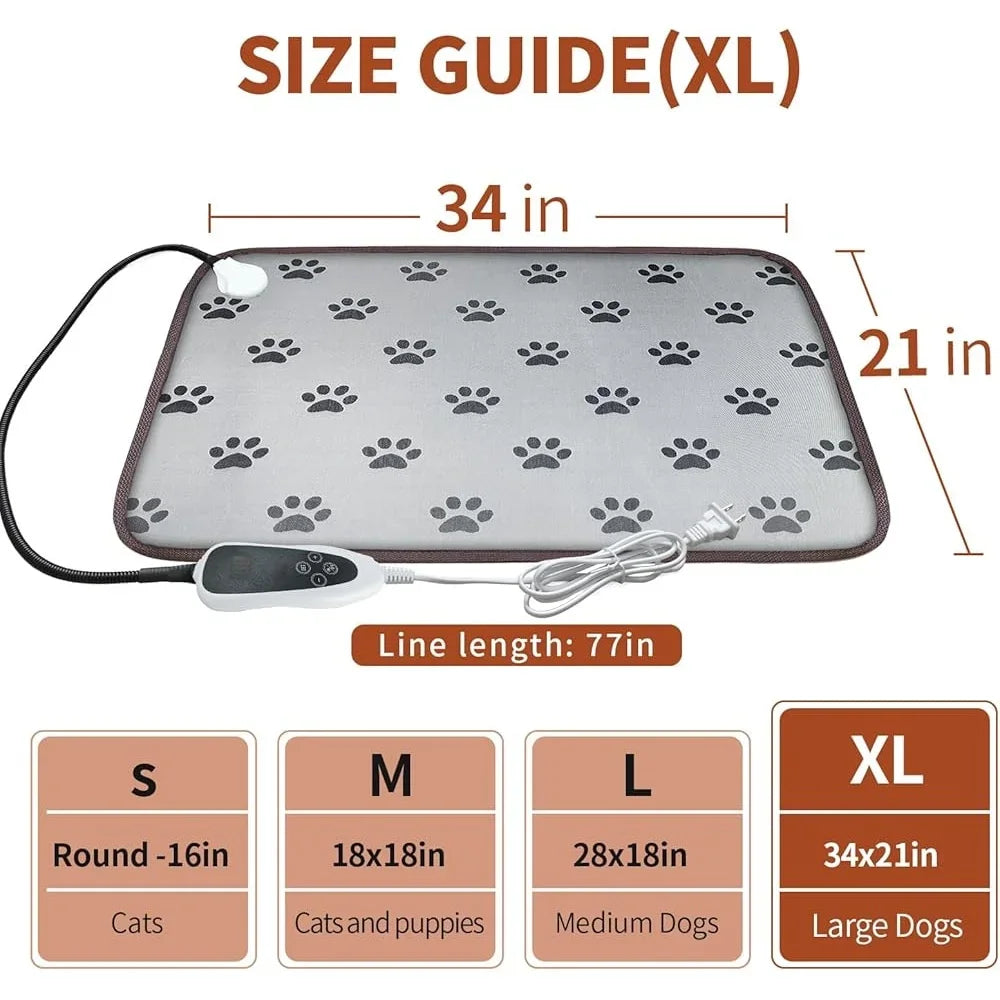 XMSJCN Dog Heating Pad Waterproof Bed With Intelligent Thermostat