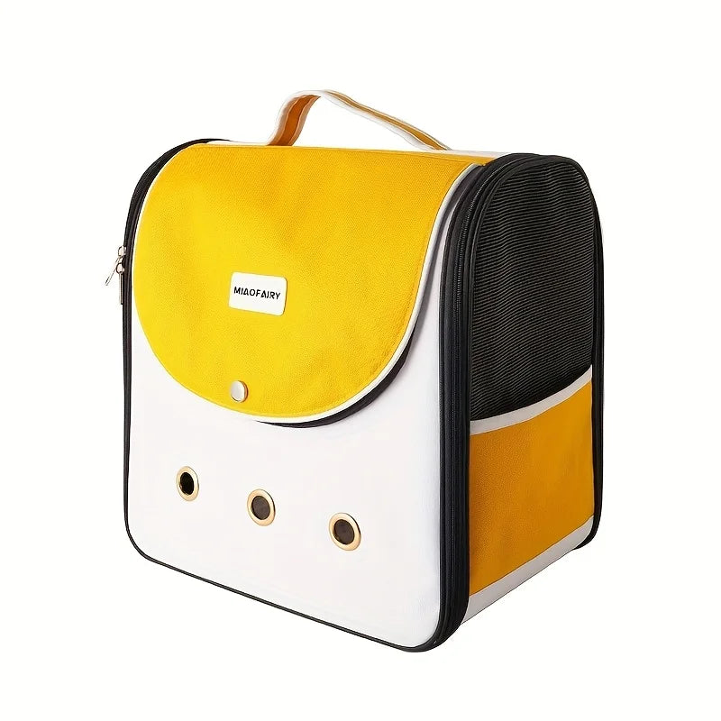 Cat Carrier Portable Large-Capacity Pet Backpack, Double-Shoulder Cat Bag, Portable Breathable Pet Bag, Summer Cat Supplies, Cat Bag, Breathable Cat Backpack Foldable Bag