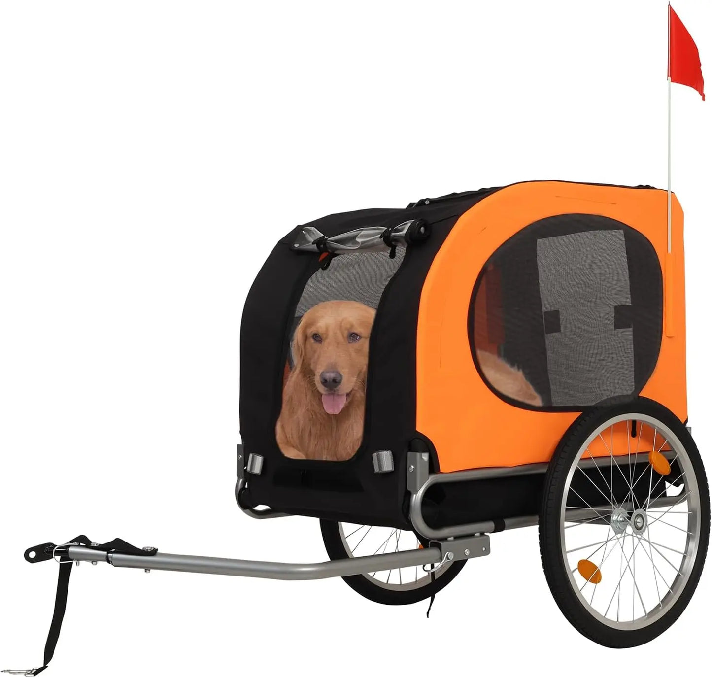 TWISTER.CK Dog Bicycle Trailer 88Lbs Capacity Foldable Oxford Fabric Carrier