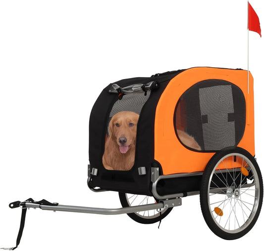 TWISTER.CK Dog Bicycle Trailer 88Lbs Capacity Foldable Oxford Fabric Carrier