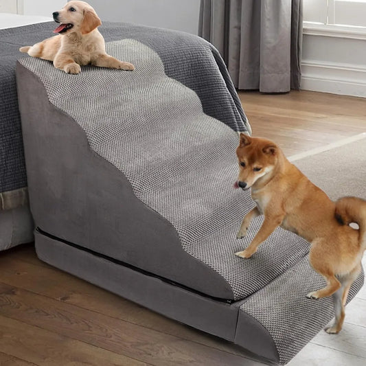 High-concerned Soft Dog Stairs for High Beds