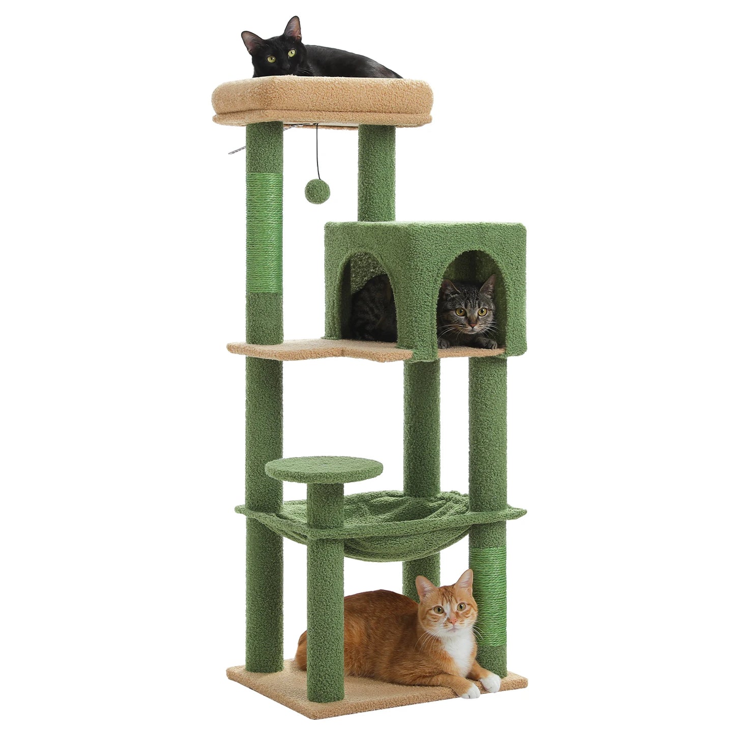 Multi-Level Cat Tree Tower with Scratching Posts, Condo, Hammock, Cat Scratching Board,Cat Accessories,Cat Furniture,Indoor Cats