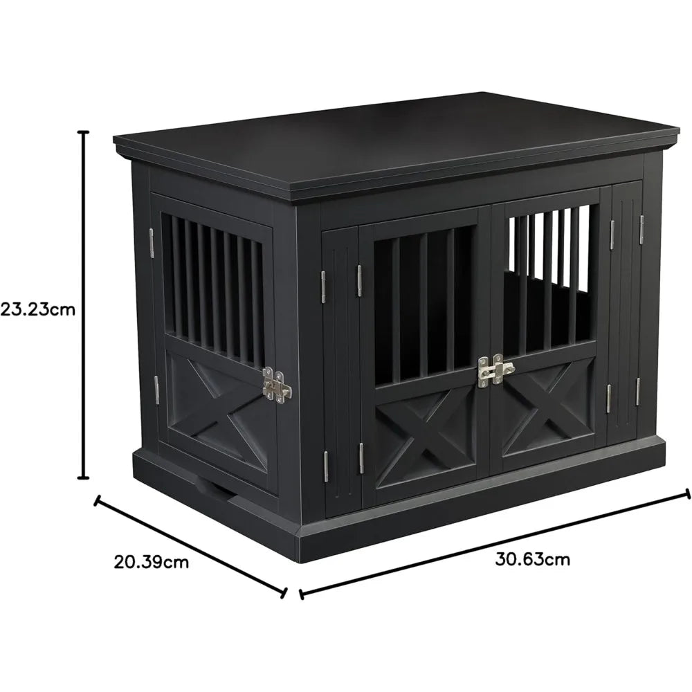 Three-door Medium Dog Cage, Kennel, Dog Crate, 30.6"L X 20.4"W X 23.2"H