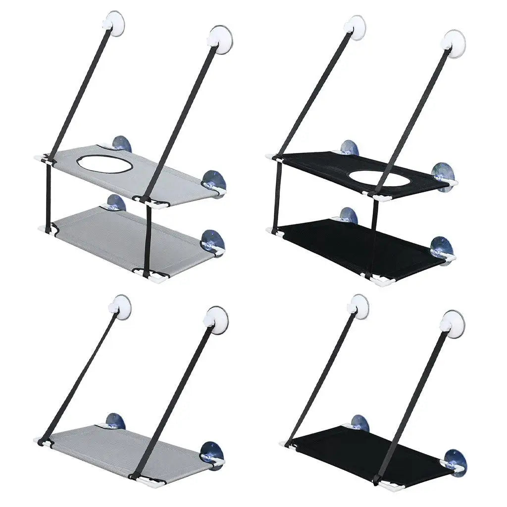 Cat Bed Window Mounted Cat Hammock Bed Pet Seat Super Suction Cup Hanging Lounger Soft Warm Bed for Cats Small Dogs Rabbits