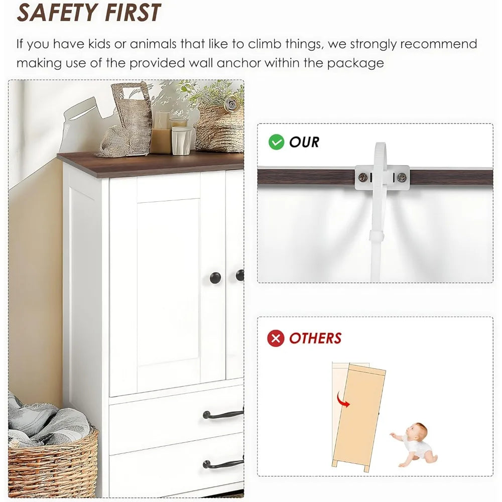 Feeding Station with Bowls and Storage – Pet Food Cabinet Organizer for Dogs and Cats – Elevated Dog Feeder Furniture