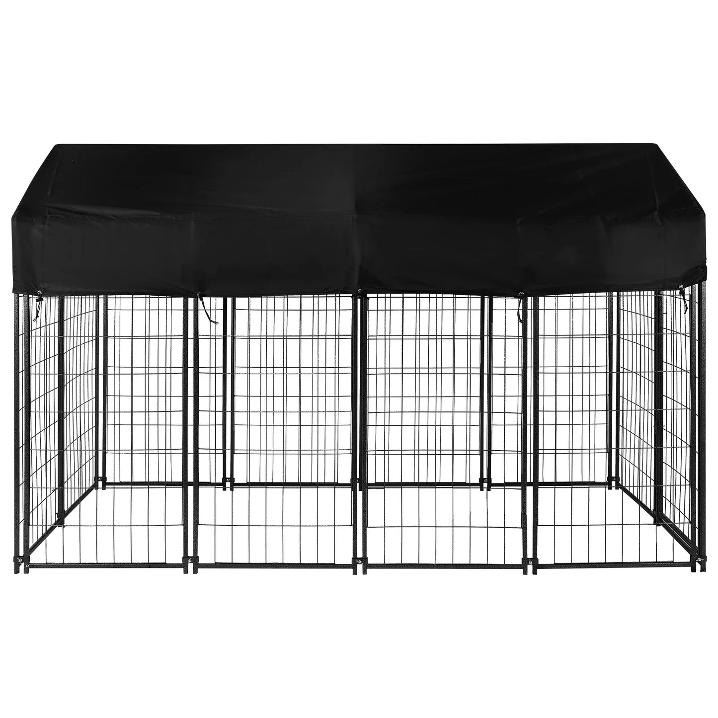 Outdoor Secure Wire Crate Kennel Steel Material Heavy Duty Welded Wire Steel Dog Playpen Fence with Door for Medium Small Dogs