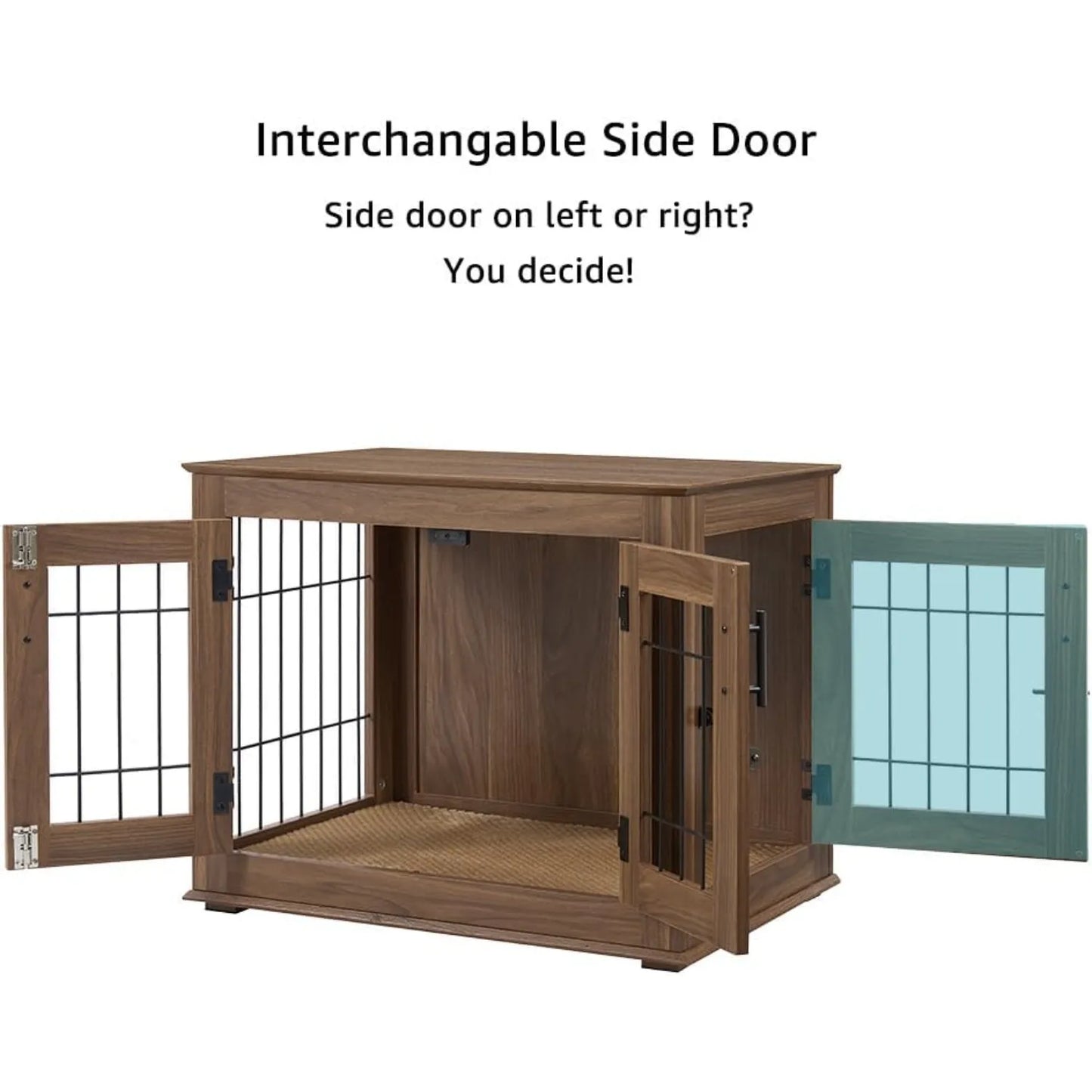 High-Concerned Furniture Style Dog Crate End Table With Double Doors
