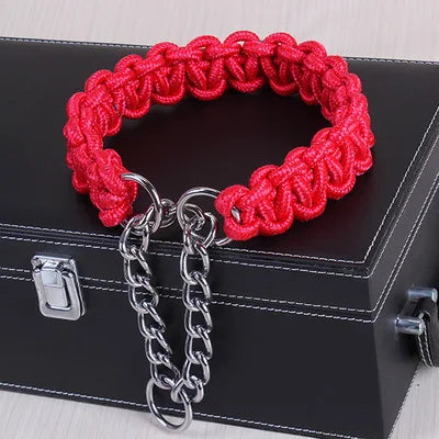 High Quality Upgraded color collar Large Dog German Shepherd walk the dog P chain necklet Pet  For Medium and large Dogs