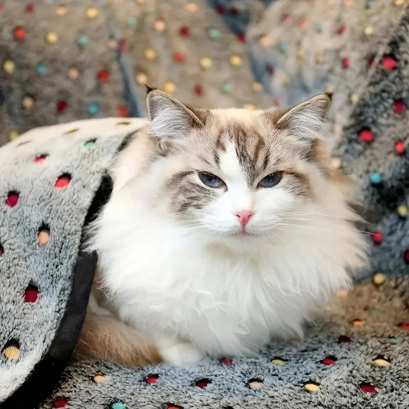 Soft Fluffy Pet Blanket for Cats and Dogs Bed Mat