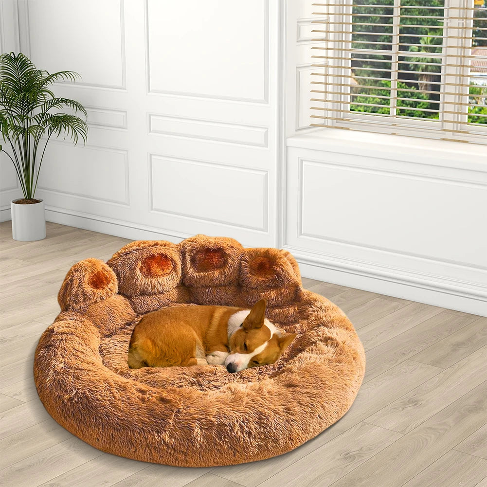 APWIKOGERCN Winter Fluffy Dog Bed With Removable Cover