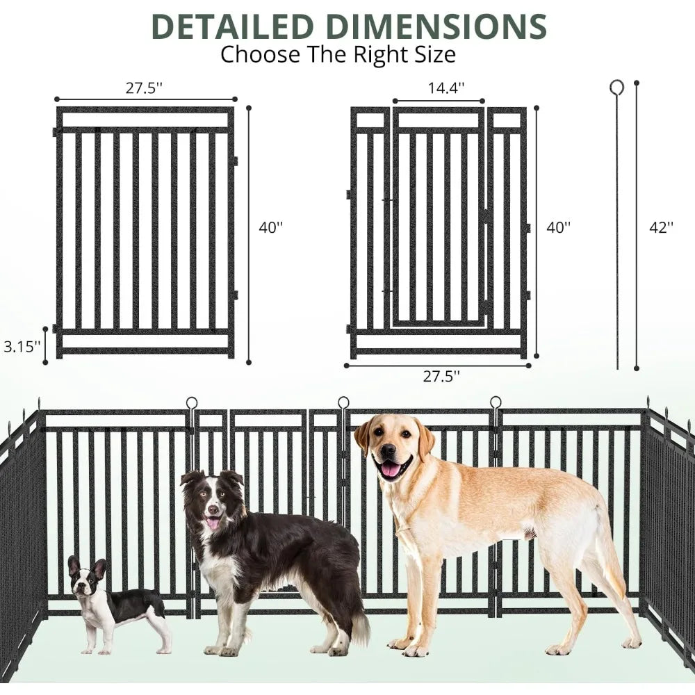HighConcerned Metal Dog Pen For Indoor Outdoor Use Rustproof