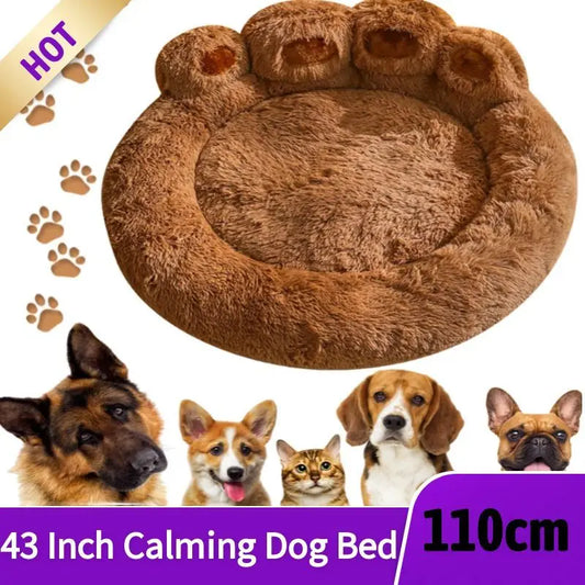 APWIKOGERCN Winter Fluffy Dog Bed With Removable Cover
