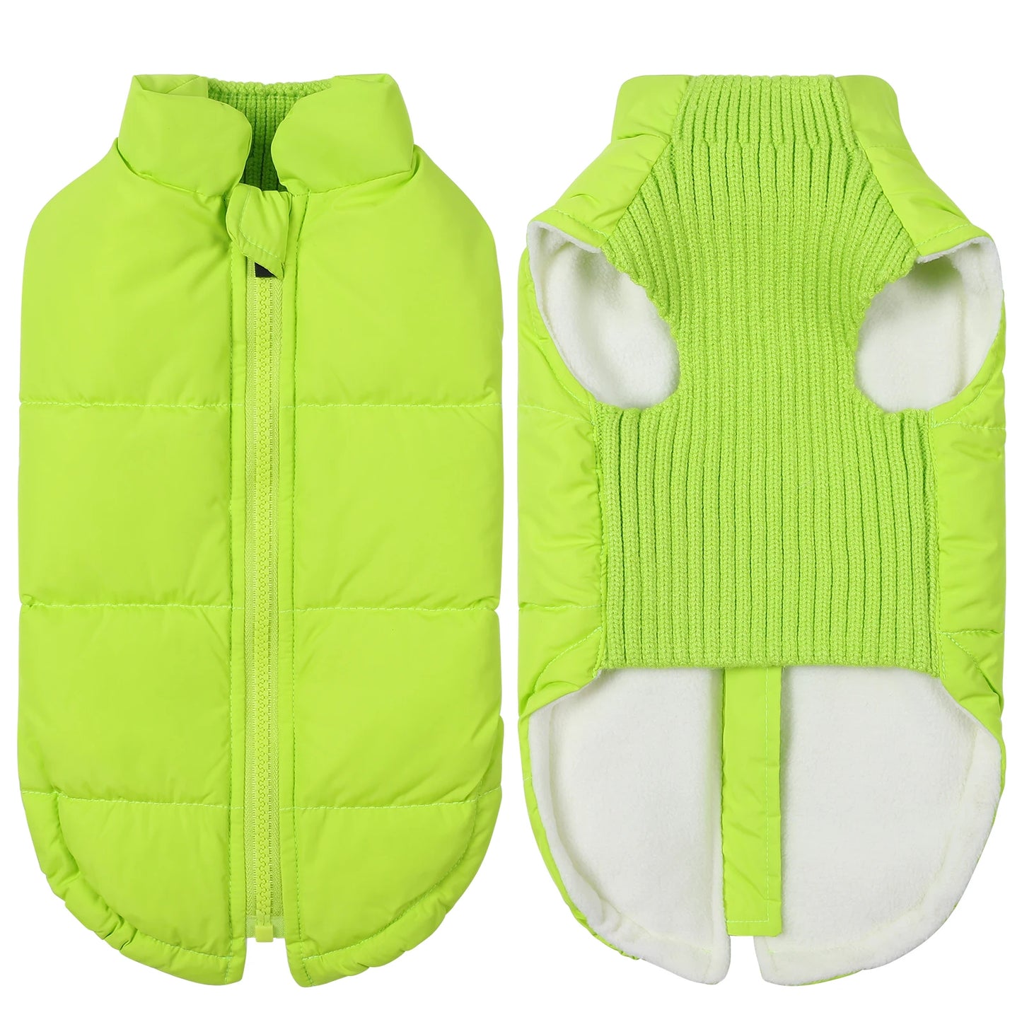 Warm Windproof Dog Winter Coat With Zipper Closure Adjustable