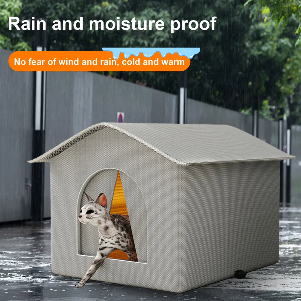 Outdoor Stray Cat Dog House Waterproof Outdoor Winter Warm Pet Cave Sleeping Beds Home Washable for Small Dog Puppy Supplies