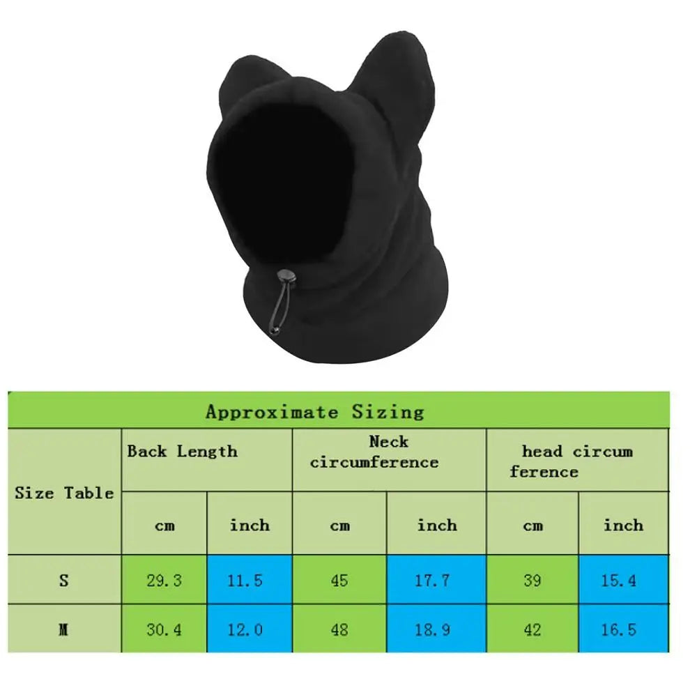 High Quality Soft Dog's Fleece Bat Hat Adjustable Pet Headwear French Dogs Winter Hats Pet Headgear Pet Supplies Cat Dog Cap