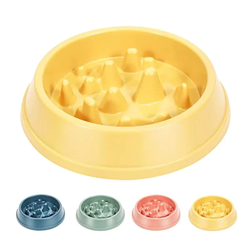 8.86" Diameter Pet Slow Food Bowl Small Dog Choke-proof Bowl Non-slip Slow Food Feeder Dog Rice Bowl for Cats and Dogs