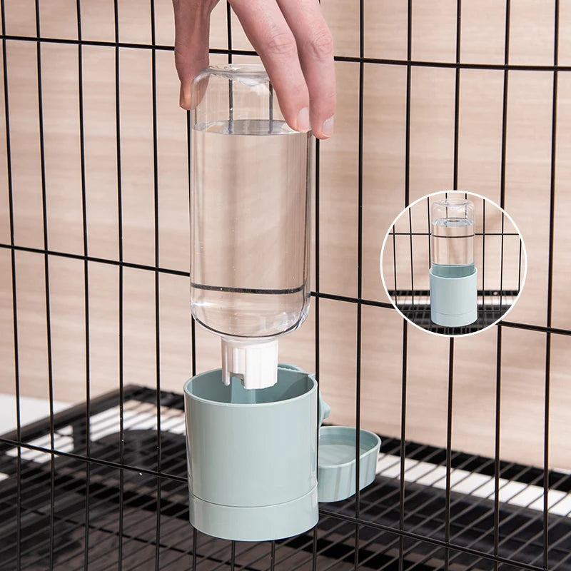 YTYIN Automatic Pet Feeder Cage Hanging Bowl Water Bottle Dispenser