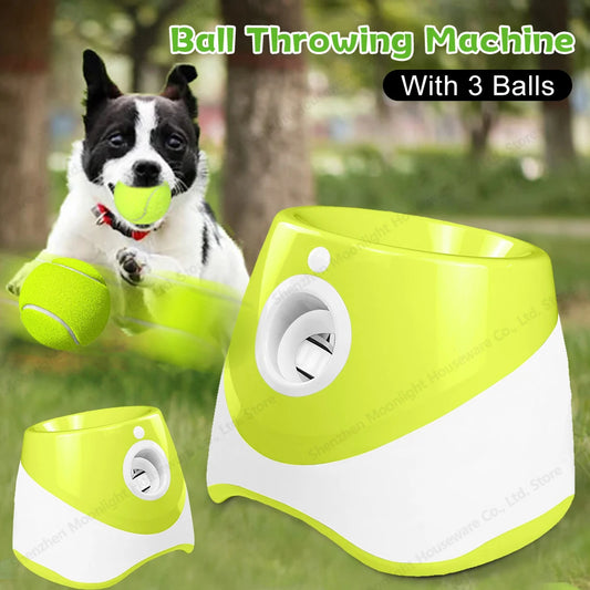 Automatic Dog Ball Thrower Launcher Interactive Fetch Machine Indoor Outdoor