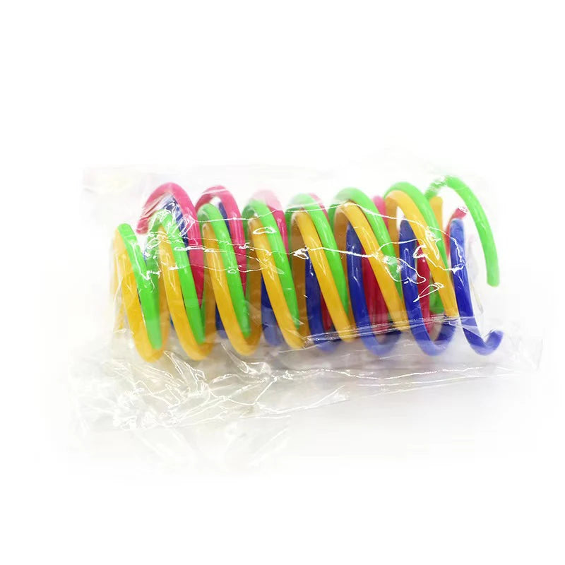 Plastic Spring Cat Toy Jumping Scratch Resistant For Cats