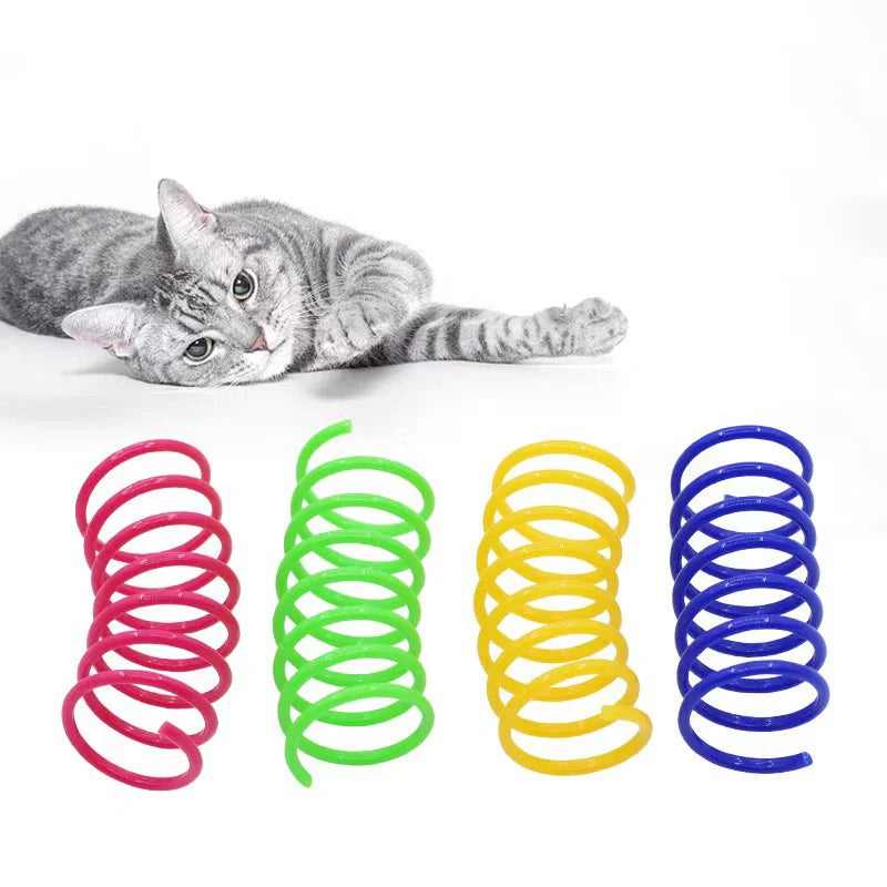 Plastic Spring Cat Toy Jumping Scratch Resistant For Cats