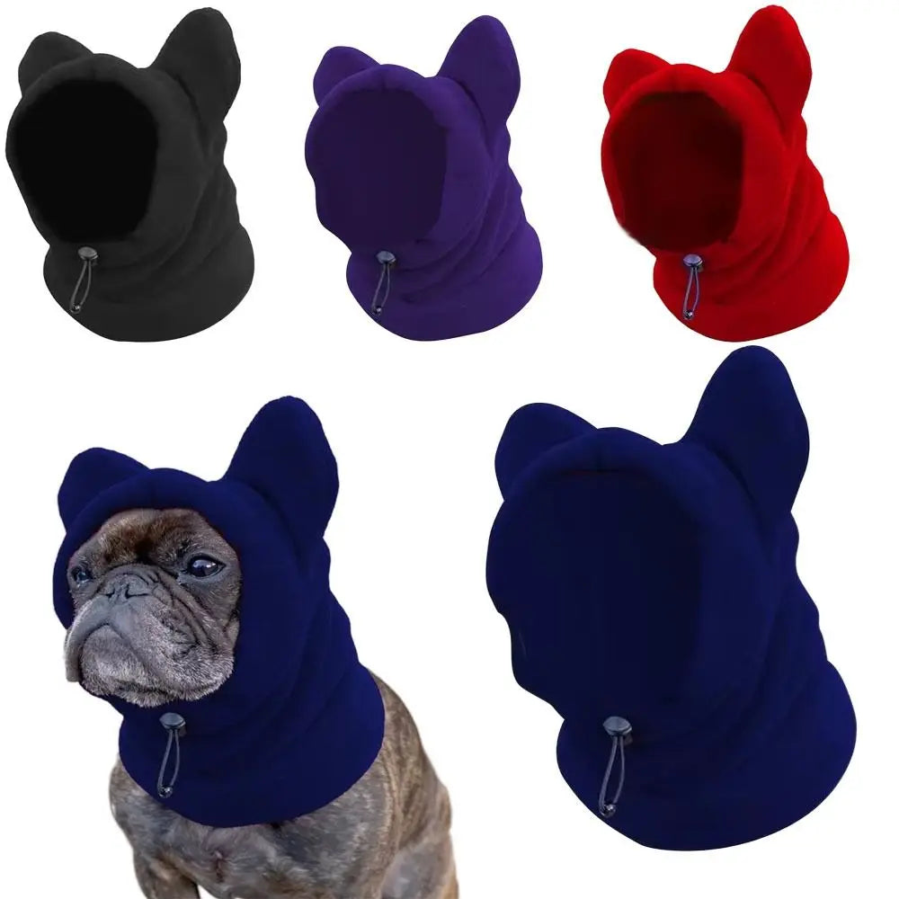 High Quality Soft Dog's Fleece Bat Hat Adjustable Pet Headwear French Dogs Winter Hats Pet Headgear Pet Supplies Cat Dog Cap