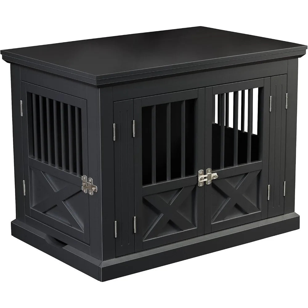 Three-door Medium Dog Cage, Kennel, Dog Crate, 30.6"L X 20.4"W X 23.2"H