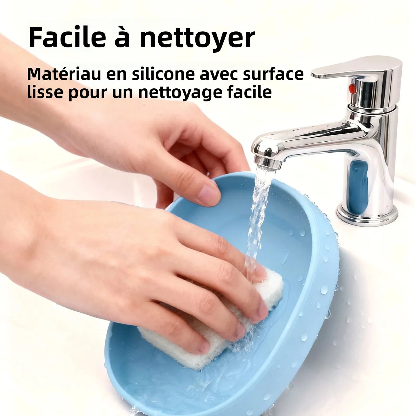 2PCS Whisker-Friendly Silicone Cat Plates, Wide Shallow Pet Bowls, Non-Spill Feeding Dish for Dry Wet Food