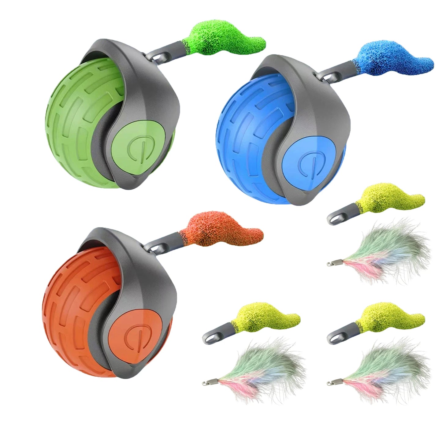 Cat Interactive Ball Toys Rechargeable Smart Pet Electric Toy Dog Cat Training Imitate Mouse Cat Training Teaser Kitten Cat Ball