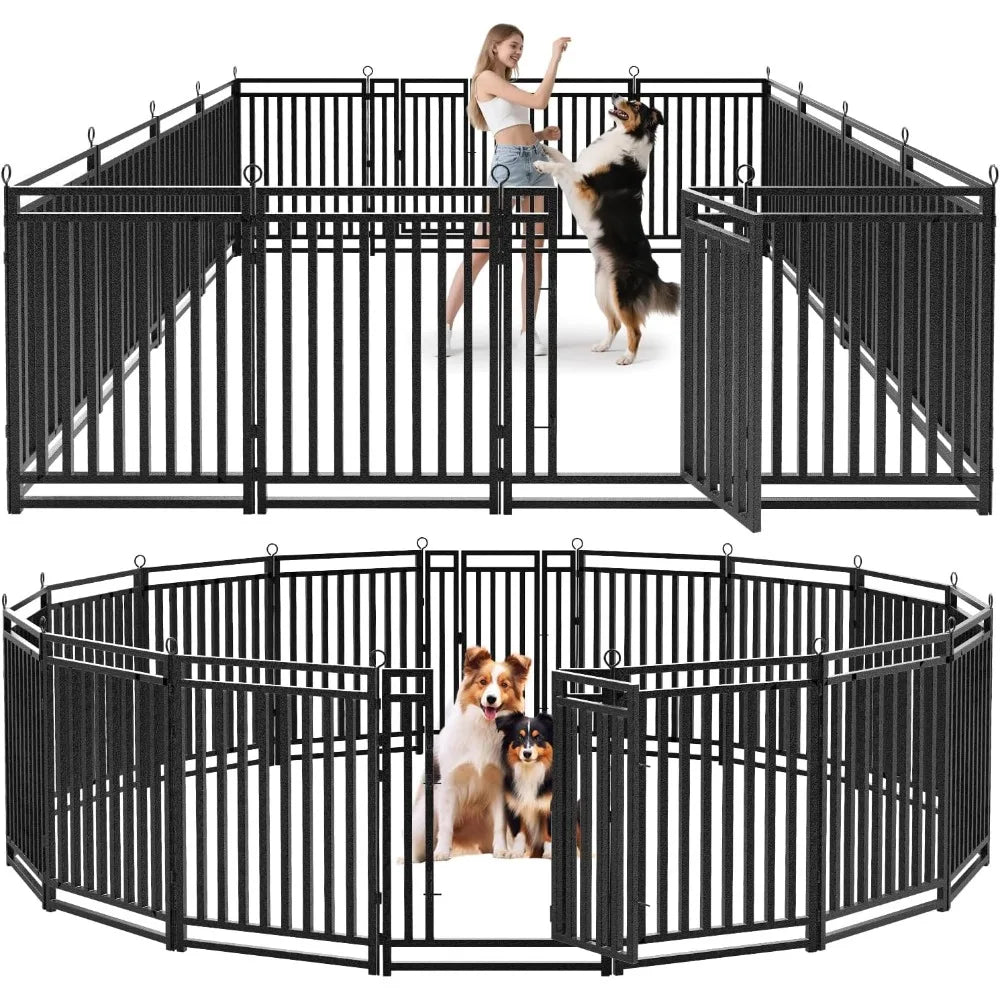 HighConcerned Metal Dog Pen For Indoor Outdoor Use Rustproof