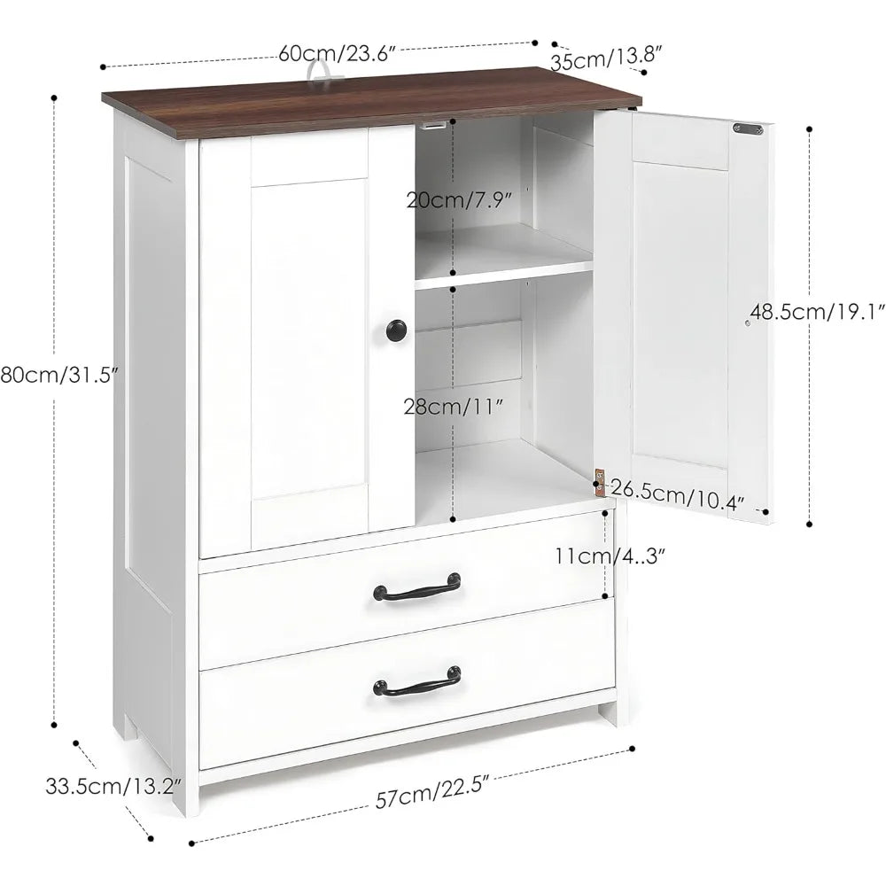 Feeding Station with Bowls and Storage – Pet Food Cabinet Organizer for Dogs and Cats – Elevated Dog Feeder Furniture