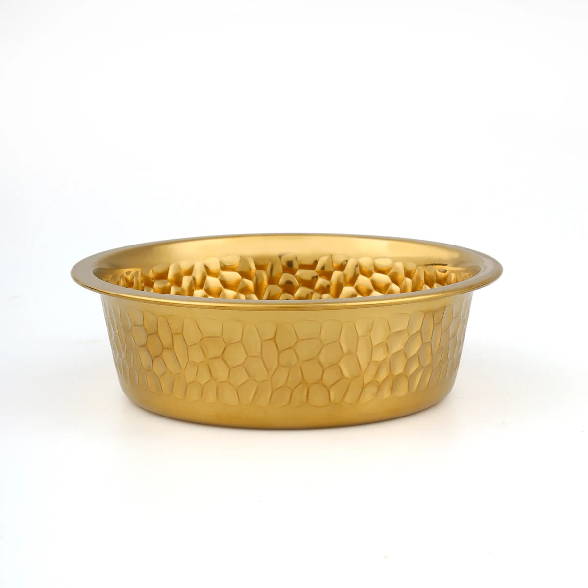 Gold-plated S/M/L/XL pet large-capacity feeding bowl - Thick and durable cat bowl or dog bowl for pets. Pet bowl