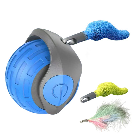 Cat Interactive Ball Toys Rechargeable Smart Pet Electric Toy Dog Cat Training Imitate Mouse Cat Training Teaser Kitten Cat Ball