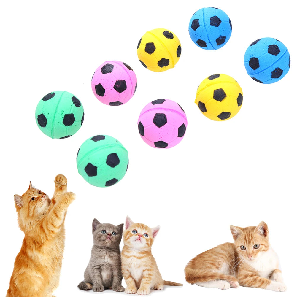 12pcs Pet Interactive Toy Ball Cut Soft Mini Dog Fumble Fetch Ball Fun Cat Teasing Balls Random Color Outdoor Entertainment Toys