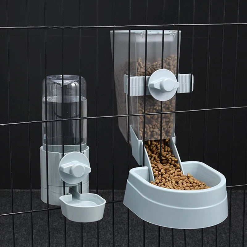 YTYIN Automatic Pet Feeder Cage Hanging Bowl Water Bottle Dispenser