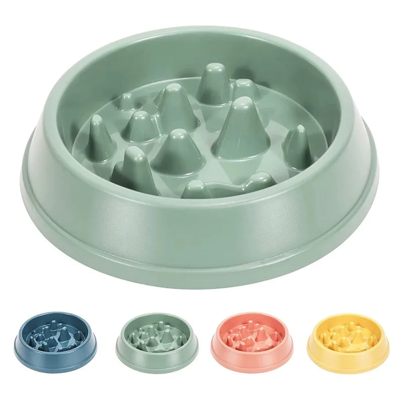 8.86" Diameter Pet Slow Food Bowl Small Dog Choke-proof Bowl Non-slip Slow Food Feeder Dog Rice Bowl for Cats and Dogs