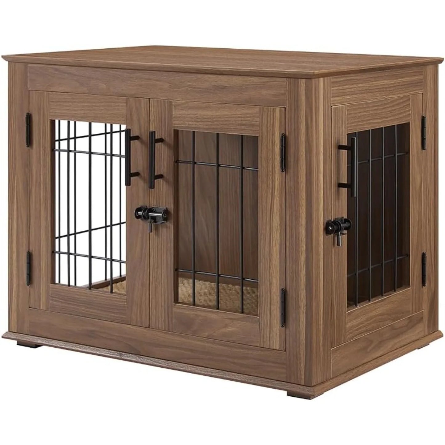 High-Concerned Furniture Style Dog Crate End Table With Double Doors