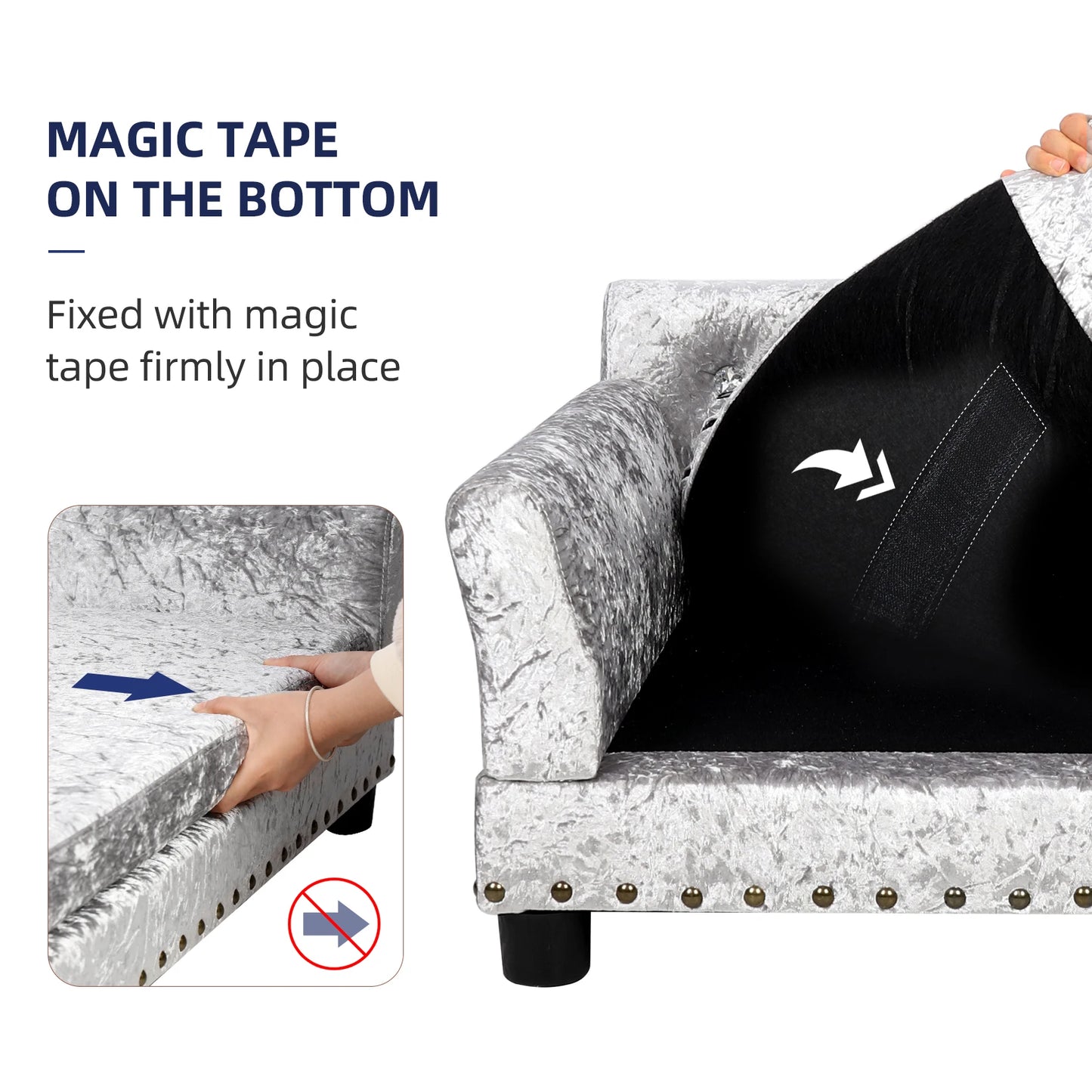 BINGOPAWCN Dutch Velvet Pet Lounge Chair With Detachable Pad