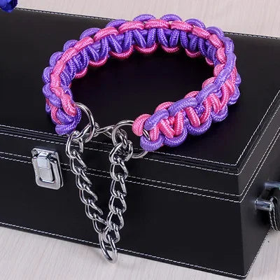 High Quality Upgraded color collar Large Dog German Shepherd walk the dog P chain necklet Pet  For Medium and large Dogs
