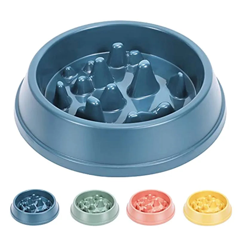 8.86" Diameter Pet Slow Food Bowl Small Dog Choke-proof Bowl Non-slip Slow Food Feeder Dog Rice Bowl for Cats and Dogs