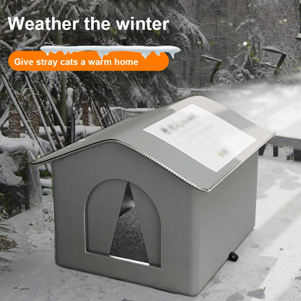 Outdoor Stray Cat Dog House Waterproof Outdoor Winter Warm Pet Cave Sleeping Beds Home Washable for Small Dog Puppy Supplies
