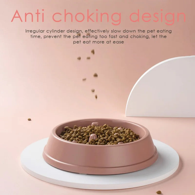 8.86" Diameter Pet Slow Food Bowl Small Dog Choke-proof Bowl Non-slip Slow Food Feeder Dog Rice Bowl for Cats and Dogs