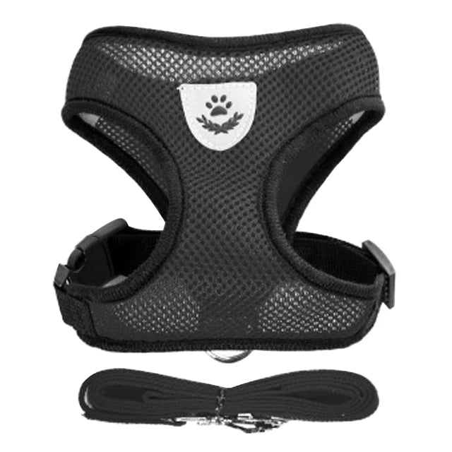 Dog Harness Walking Lead Leash For Small Dogs Collar Polyester Adjustable Mesh Puppy Cat Harness Vest For Medium Pet Accessories